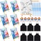 6 Set Pre Drawn Canvas for Painting for Adults Sip and Paint Kit with Easels 8 x 10 Inches Paint Party Kit with Printed Canvas Paints Brushes Palette Apron(Hummingbird)